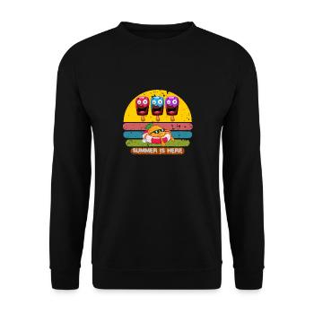 Der Sommer ist da - Unisex Pullover - Schwarz - Vorne - Alina (178cm) & Michal (187cm)