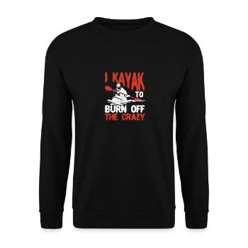 I kayak around the crazy funny whitewater lake - Unisex Sweatshirt - black - Front - Alina (178cm) & Michal (187cm)
