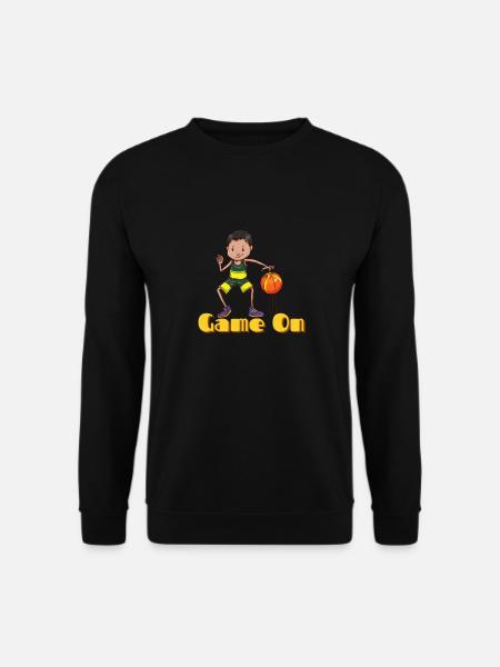Spiel auf -Basketball Fan Geschenk - Unisex Pullover - Schwarz