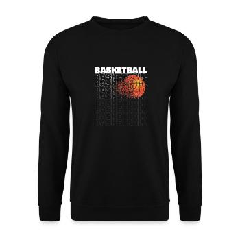 Basketball tee -gift basketball fan - Unisex Sweatshirt - black - Front - Alina (178cm) & Michal (187cm)