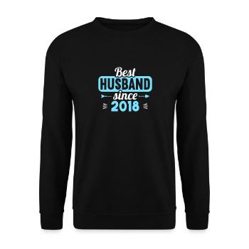 Best Wife Best Husband since 2018 - Unisex Sweatshirt - black - Front - Alina (178cm) & Michal (187cm)
