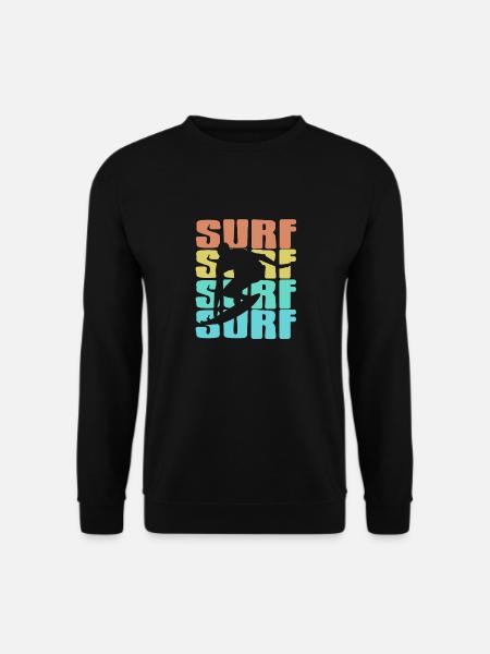 Rétro Vintage Surf Surf T-Shirt Cadeau Cadeau - Sweat-shirt Unisexe - noir