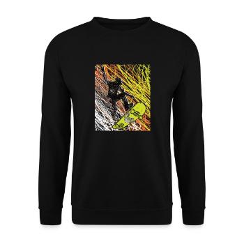Skateboard - Sweat-shirt Unisexe - noir - Devant - Alina (178cm) & Michal (187cm)