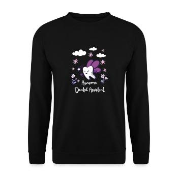 Assistant dentaire Cute Fairy Art - Sweat-shirt Unisexe - noir - Devant - Alina (178cm) & Michal (187cm)