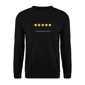 Delivery Driver Funny Stars Quote - Unisex Sweatshirt - black - Front - Alina (178cm) & Michal (187cm)