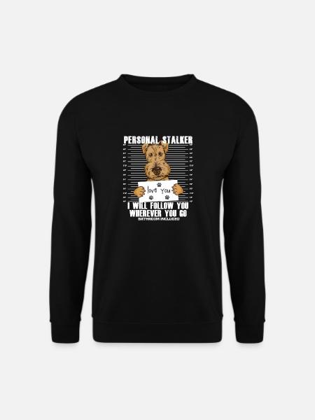 Funny Airedale Terrier Dog Cartoon - Unisex Sweatshirt - black