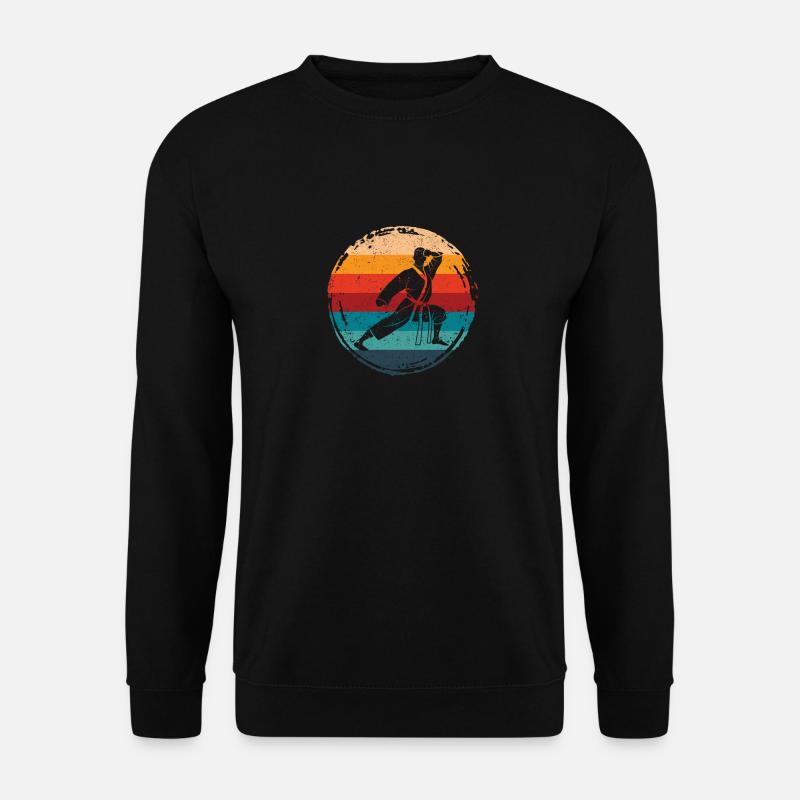 Karate Gürtel Silhouette Kampfsport Trainer Fan - Unisex Pullover - Schwarz