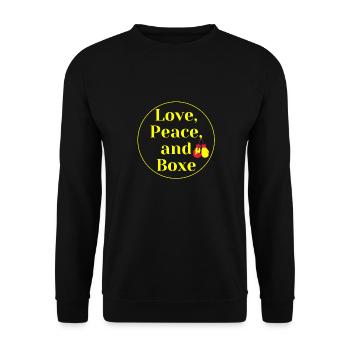 Boxing Humor - Boxer Geschenkidee - Unisex Pullover - Schwarz - Vorne - Alina (178cm) & Michal (187cm)