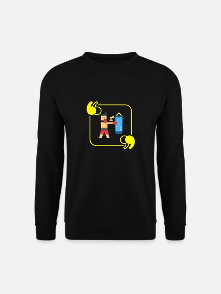 Boxing pixel - boxer gift idea - Unisex Sweatshirt - black