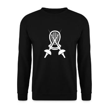 Säbelfechten - Ideal für einen Fechtfan - Unisex Pullover - Schwarz - Vorne - Alina (178cm) & Michal (187cm)