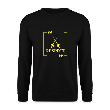 Säbelfechten - Ideal für einen Fechtfan - Unisex Pullover - Schwarz - Vorne - Alina (178cm) & Michal (187cm)