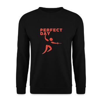 perfect fencing- Ideal for a Fencing Fan - Unisex Sweatshirt - black - Front - Alina (178cm) & Michal (187cm)