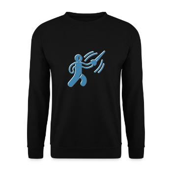 Säbelfechten - Ideal für einen Fechtfan - Unisex Pullover - Schwarz - Vorne - Alina (178cm) & Michal (187cm)