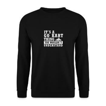 Go Kart Hobby Racing Go kart driver Go-kart dicton - Sweat-shirt Unisexe - noir - Devant - Alina (178cm) & Michal (187cm)