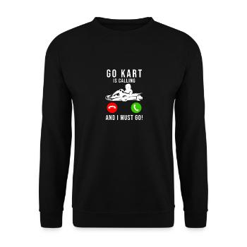 Go Kart Hobby Racing Go kart driver Go-kart dicton - Sweat-shirt Unisexe - noir - Devant - Alina (178cm) & Michal (187cm)