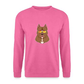 Pitbull I Spain Sunglasses I Spanish Flag - Unisex Pullover - Pink - Vorne