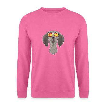 Weimaraner I Spain Sunglasses I Spanish Flag - Unisex Pullover - Pink - Vorne
