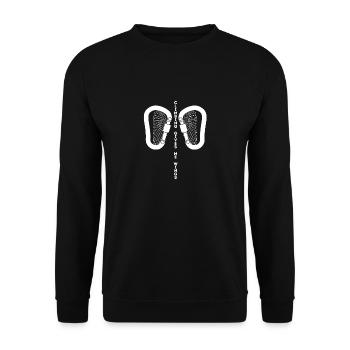 Carabiner Rock Climbing - Unisex Sweatshirt - black - Front - Alina (178cm) & Michal (187cm)