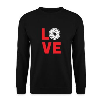 j'aime mon appareil photo accessoires photographe - Sweat-shirt Unisexe - noir - Devant - Alina (178cm) & Michal (187cm)