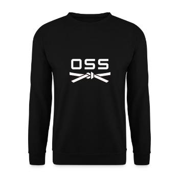 oss - idee cadeau judo - Sweat-shirt Unisexe - noir - Devant - Alina (178cm) & Michal (187cm)