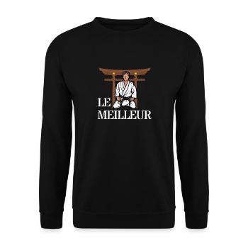Die Meileur - Karate Geschenkidee - Unisex Pullover - Schwarz - Vorne - Alina (178cm) & Michal (187cm)
