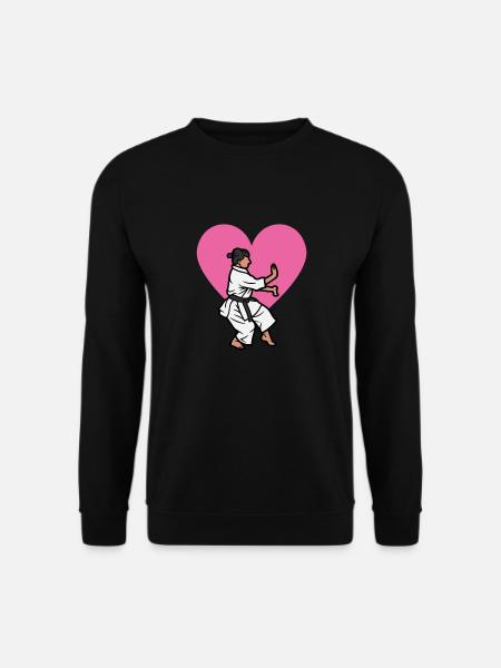 Karate Liebe - Karate Geschenkidee - Unisex Pullover - Schwarz