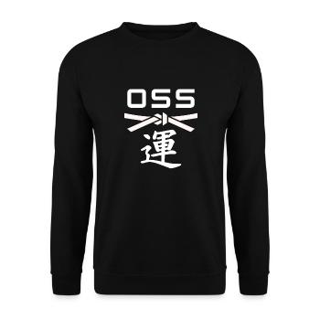 oss Karate - idee cadeau karate - Sweat-shirt Unisexe - noir - Devant - Alina (178cm) & Michal (187cm)