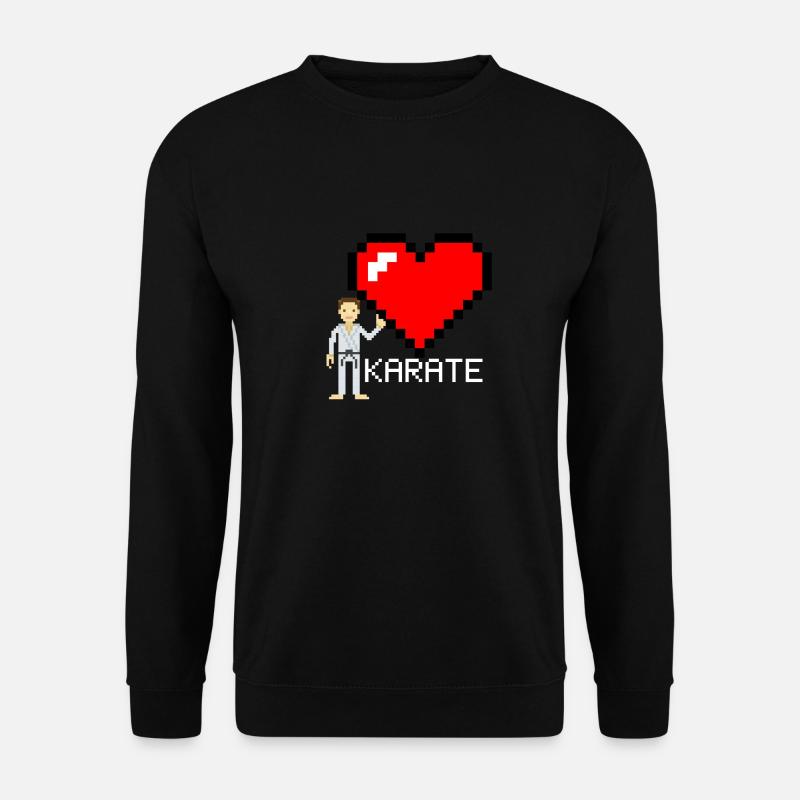 Karate Pixel - Karate Geschenkidee - Unisex Pullover - Schwarz