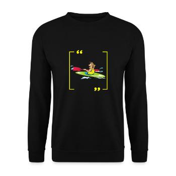 Kanu-Humor - Unisex Pullover - Schwarz - Vorne - Alina (178cm) & Michal (187cm)