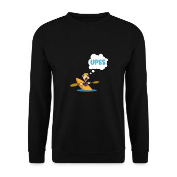 canoë humour - Sweat-shirt Unisexe - noir - Devant - Alina (178cm) & Michal (187cm)