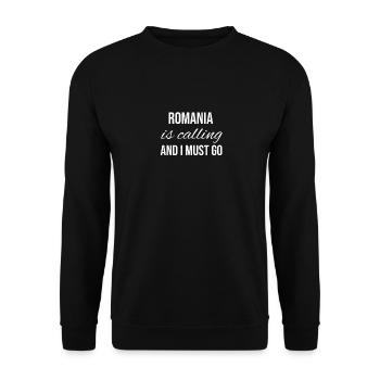 Romania - Unisex Sweatshirt - black - Front - Alina (178cm) & Michal (187cm)