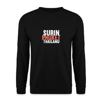 Vintage Thaïlande Asie Coucher de soleil Phuket Surin - Sweat-shirt Unisexe - noir - Devant - Alina (178cm) & Michal (187cm)