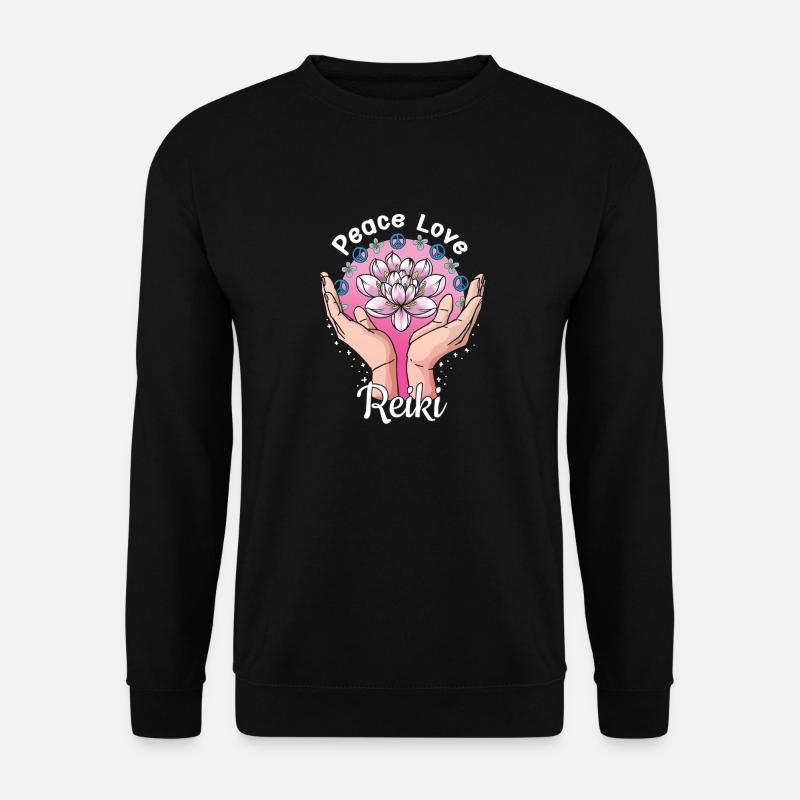 Lotus Flower Reiki Master Gift - Unisex Pullover - Schwarz