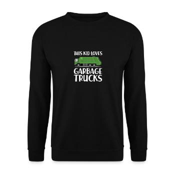Garbage Garbage Truck Garbage Man Saying Truck Profession Garbage Truck - Unisex Sweatshirt - black - Front - Alina (178cm) & Michal (187cm)
