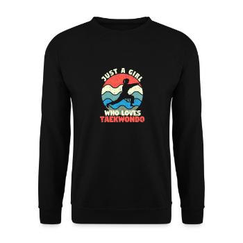Drôle d’amateur d’arts martiaux juste une fille qui aime Tae - Sweat-shirt Unisexe - noir - Devant - Alina (178cm) & Michal (187cm)