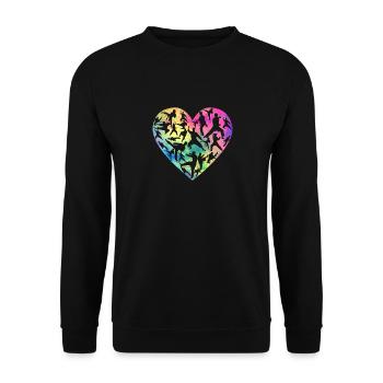 Martial Arts Heart Love Training Karate Tae Kwon Do - Unisex Sweatshirt - black - Front - Alina (178cm) & Michal (187cm)