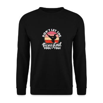 Funny Karate Martial Arts Don't Let Yourself Be - Unisex Sweatshirt - black - Front - Alina (178cm) & Michal (187cm)