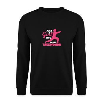 Juste une fille qui aime le taekwondo drôle d’arts martiaux - Sweat-shirt Unisexe - noir - Devant - Alina (178cm) & Michal (187cm)
