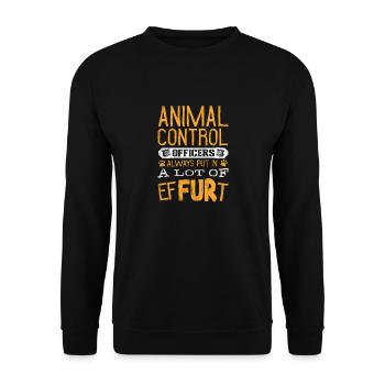 Animal Control Officer A Lot Of Effurt Funny - Unisex Sweatshirt - black - Front - Alina (178cm) & Michal (187cm)