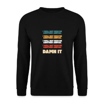 Animal Control Officer Funny Pun - Unisex Sweatshirt - black - Front - Alina (178cm) & Michal (187cm)