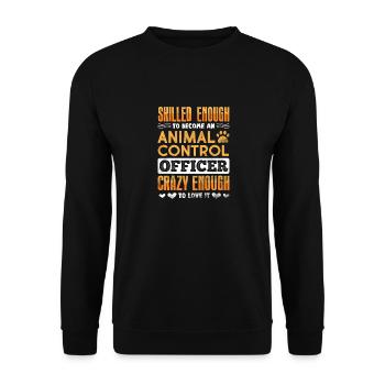 Suffisamment qualifié pour devenir agent de contrôle des animaux - Sweat-shirt Unisexe - noir - Devant - Alina (178cm) & Michal (187cm)