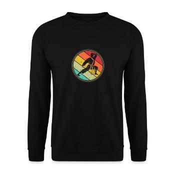 Karate Athlet Sparring Kampfsport Kämpfer Asien - Unisex Pullover - Schwarz - Vorne - Alina (178cm) & Michal (187cm)