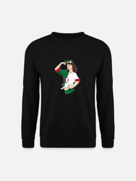 Fille algérienne incassable I Patrimoine algérien I - Sweat-shirt Unisexe - noir