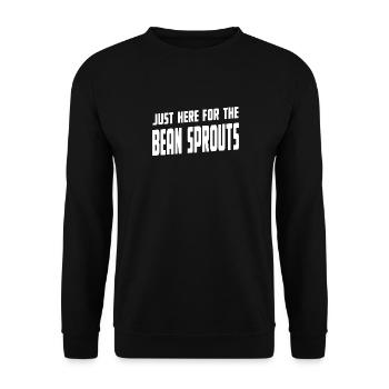 bean sprout - Unisex Pullover - Schwarz - Vorne - Alina (178cm) & Michal (187cm)