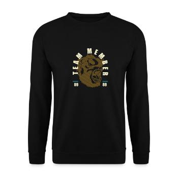 TEAM TSHIRT NUMBER 89 BY MONKEYMAN - Unisex Pullover - Schwarz - Vorne - Alina (178cm) & Michal (187cm)