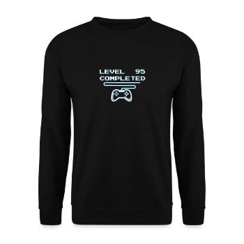 Player 95 - Unisex Pullover - Schwarz - Vorne - Alina (178cm) & Michal (187cm)