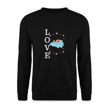Comedy Swimming - Unisex Sweatshirt - black - Front - Alina (178cm) & Michal (187cm)