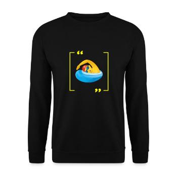 Comedy Swimming - Unisex Sweatshirt - black - Front - Alina (178cm) & Michal (187cm)