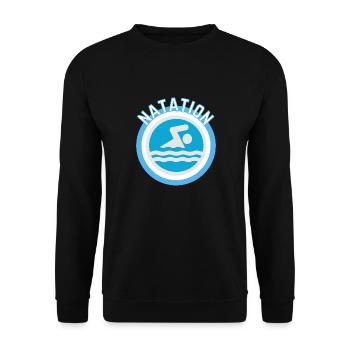 Schwimmbad - Unisex Pullover - Schwarz - Vorne - Alina (178cm) & Michal (187cm)