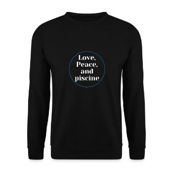 swimming humor - Unisex Sweatshirt - black - Front - Alina (178cm) & Michal (187cm)